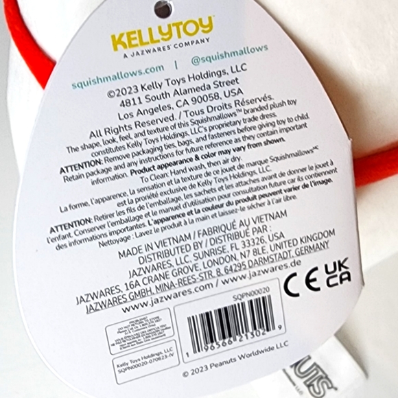 ❤️ SNOOPY 🏹 Cupid Valentine Snoopy Peanuts X Original Squishmallow ☆》NWT《☆ - Picture 8 of 8